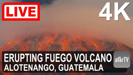 Fuego Volcano - Guatemala - 4K Eruption View